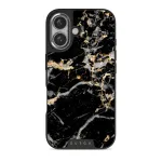 Make A Wish - Gold Marble iPhone 16 Plus Case, Elite Dark (MagSafe) / Silver