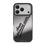 Amor - iPhone 17 Pro Case, Elite Mirror Dark (MagSafe) / Silver