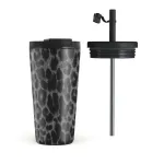 Noir - Travel Mug, 500 ml / Flap & Straw Set