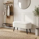 Tumba, Hanah Home, valge/must, 90 x 46 x 35