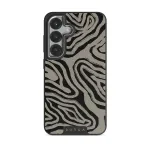 Black Sand - Samsung Galaxy S25 Case, Elite Dark (Magnetic) / Silver