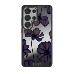 Velvet Night - Samsung Galaxy S25 Ultra Case, Elite Mirror Dark (Magnetic) / Silver