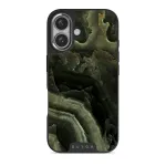 Misty Forest - Green Marble iPhone 16 Plus Case, Elite Dark (MagSafe) / Silver