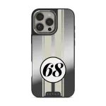 Classic Racing - iPhone 16 Pro Max Case, Elite Mirror Dark (MagSafe) / Silver