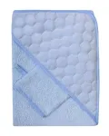 Bathing cover + washcloth glove  - 817 - TERRY - VELVET - size 100x100 cm - BLUE