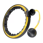 HHM21 HULA HOOP BLACK/YELLOW WITH MAGNETS, TPE LUGS AND WEIGHT + HMS COUNTER