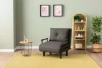 1-kohaline diivanvoodi, Hanah Home, Sento, tumehall, 75 x 50 x 75
