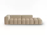 Velvet Right Modular Sofa, "Verona", 4 Seats, 265x85x70 Made in Europe