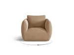 Velvet Armchair, "Nimes", 1 Seat, 95.5x87x80 Made in Europe
