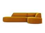 Velvet Modular Right Corner Sofa, "Siena", 4 Seats, 273x180x69 Made in Europe