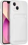 "Card Silicone Case iPhone 15 Plus" White
