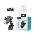 T203-F Car holder with wireless 15W charger Black