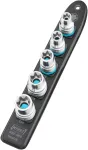 Hazet SmartRail 1/2 socket set outside TORX, 5 pieces (black, E12 - E2