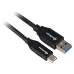 Cable USB 3.1 A-C black 0.5m