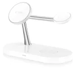 A12 3in1 Magnetic Stand & Wireless Charger White