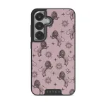 Leo - Samsung Galaxy S25 Case, Elite Dark (Magnetic) / Silver / Pink