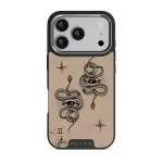Gemini - iPhone 17 Pro Case, Elite Dark (MagSafe) / Silver / Beige