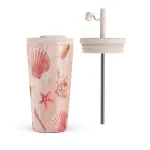 Seashells - Travel Mug, 500 ml / Flap & Straw Set