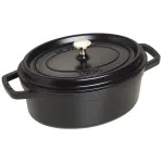 Staub Oval Cast Iron Casserole - 3.2 ltr, Black