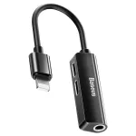 Heliadapter Baseus L52 Lightning minipistikuga 3,5 mm ja 2x Lightning (must)