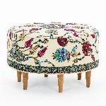 Pouf Hanah Home Flow, sinine must, 40 x 40 x 40