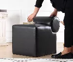 Pouf Hanah Home Rohin, must, 45 x 56 x 60