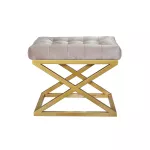 Pouf, Hanah Home, Capraz, kuld Kreem, 50 x 42 x 40