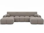 Vianetto corner sofa with sleeping function and storage compartment, beige boucl&eacute;, universal, Modern, Beige