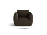 Boucle Armchair, "Nimes", 1 Seat, 95.5x87x80 Made in Europe