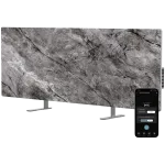 AENO Premium Eco Smart Heater, 700W, Tempered glass, Infrared+convection heating type, LED display, Plug type: Europe (E/F type), Antique Marble, Made in Poland, Limited edition