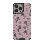 Leo - iPhone 16 Pro Case, Elite Dark (MagSafe) / Silver / Pink