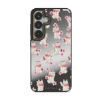 Maneki Neko - Samsung Galaxy S25 Case, Elite Mirror Dark (Magnetic) / Gold