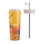 Golden Sky - Travel Mug, 700 ml / Flap & Straw Set