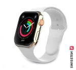 Swissteni silikoonrihm Apple Watchile 1/2/3/4/5/6/SE / 38 mm / 40 mm / valge