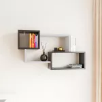 Raamaturiiul, Hanah Home, valge Must, 50 x 150 x 22, cm