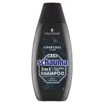 Schwarzkopf Professional Schauma Men Charocal + Clay Hair Body Face Shampoo - Shampoo for men 3in1, 400ml
