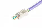 RJ45 (8P8C) l&auml;bil&otilde;ikepistik, kat.6, varjestatud, AWG 26-24, 100 tk.