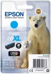 "Epson Tinte 1LB 26XL ink cartridge cyan high capacity 9.7ml 700 pages 1-pack blister without alarm"