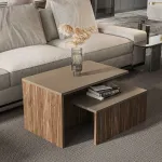 Pesaga laud (2 osa), Hanah Home, Taupe tamm, 72 x 42 x 45