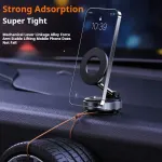 X68 Universal Car phone holder with vacuum suction and magnetic bracke