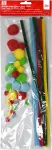 Karvatraat College 30cm x 6mm 10 tk + Karvapallid 10-25 mm 10 tk