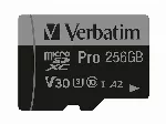 Verbatim 47045 m&auml;lukaart 256 GB MicroSDXC UHS-I klass 10