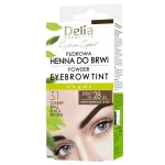 DELIA_Eyebrow hennapulber 3.1 Must pruun 4g