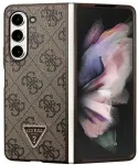 Hardcase Leather 4G Triangle Strass Samsung Galaxy Z Fold 5 Brown
