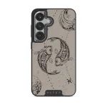 Pisces - Samsung Galaxy S25 Case, Elite Dark (Magnetic) / Silver / Nude