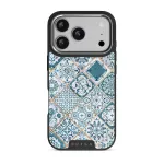Tropical Oasis - Ornament iPhone 17 Pro Case, Elite Dark (MagSafe) / Silver