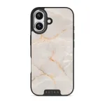 Vanilla Sand - Marble iPhone 17 Case, Elite Dark (MagSafe) / Silver