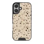 Distant Noise - Terazzo iPhone 16 Case, Elite Dark (MagSafe) / Silver