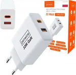 &bdquo;Zenwire&ldquo; laadija YMS-618: 1 x USB-C, 1 x USB-A