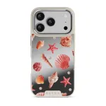 Seashells - iPhone 17 Pro Case, Elite Mirror Light (MagSafe) / Silver